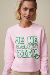 Je ne regrette rien Sweatshirt - Rosa/Grün