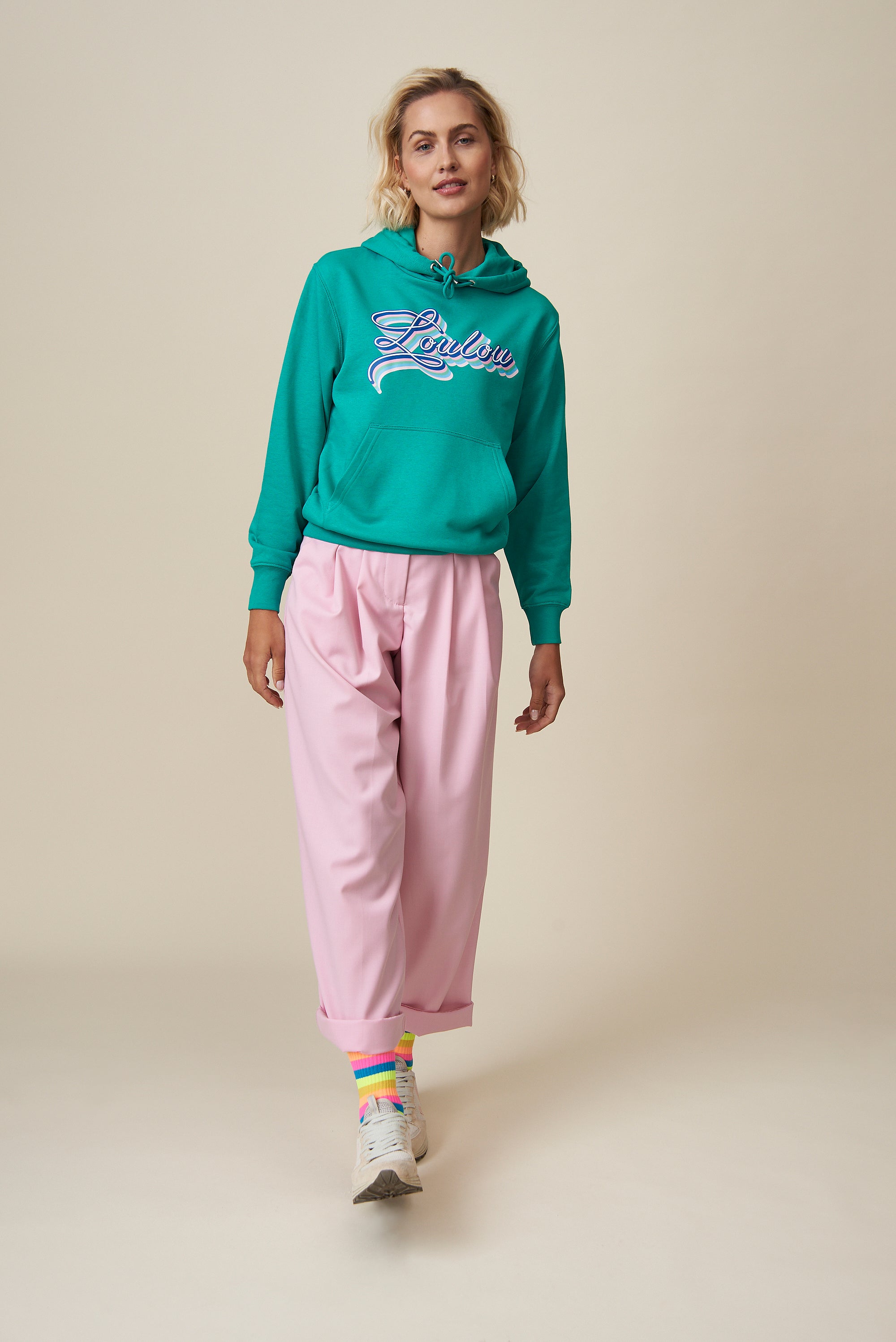 Loulou Hoodie - Turquoise Green / Pastel