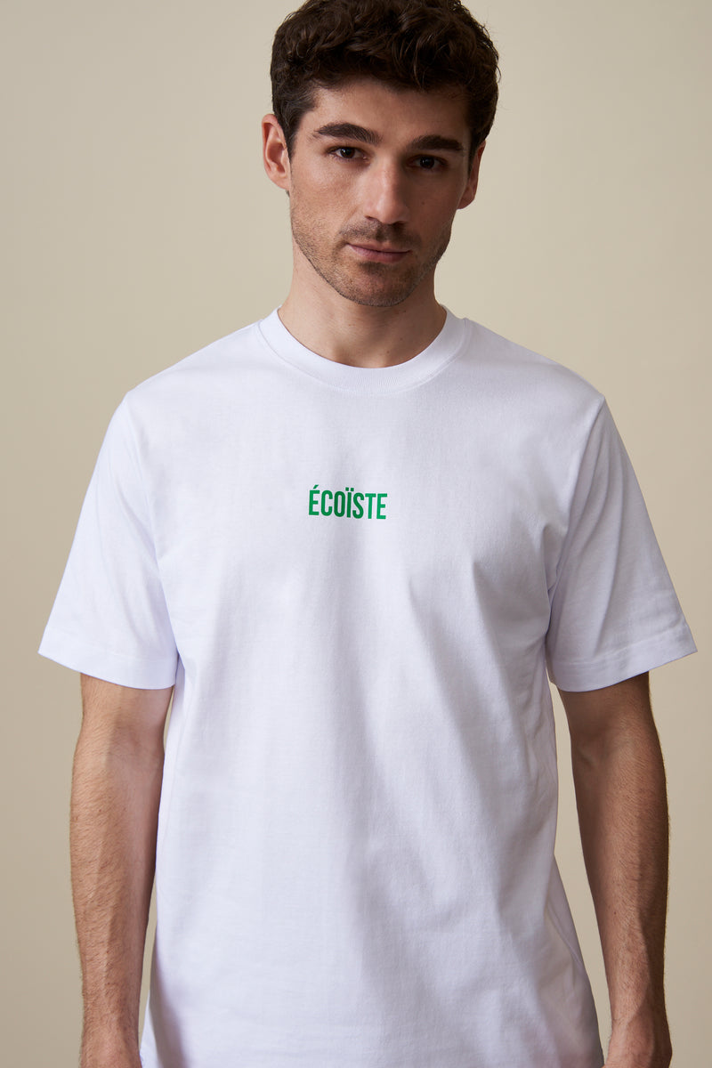 ÉCOÏSTE T-Shirt - Weiß / Grün (ultra heavy material)