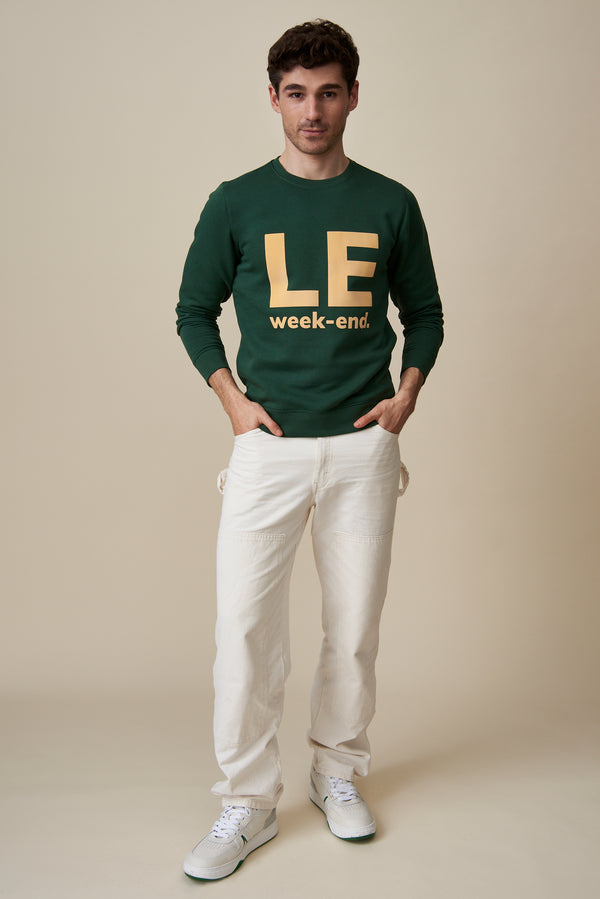 Le Weekend Sweatshirt - Grün / Beige