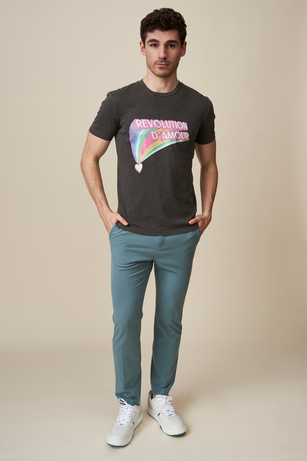 Revolution d'amour T-Shirt - Vintage Schwarz / Rainbow Glitzer