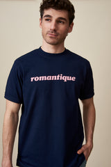 romantique T-Shirt - navy/rosa