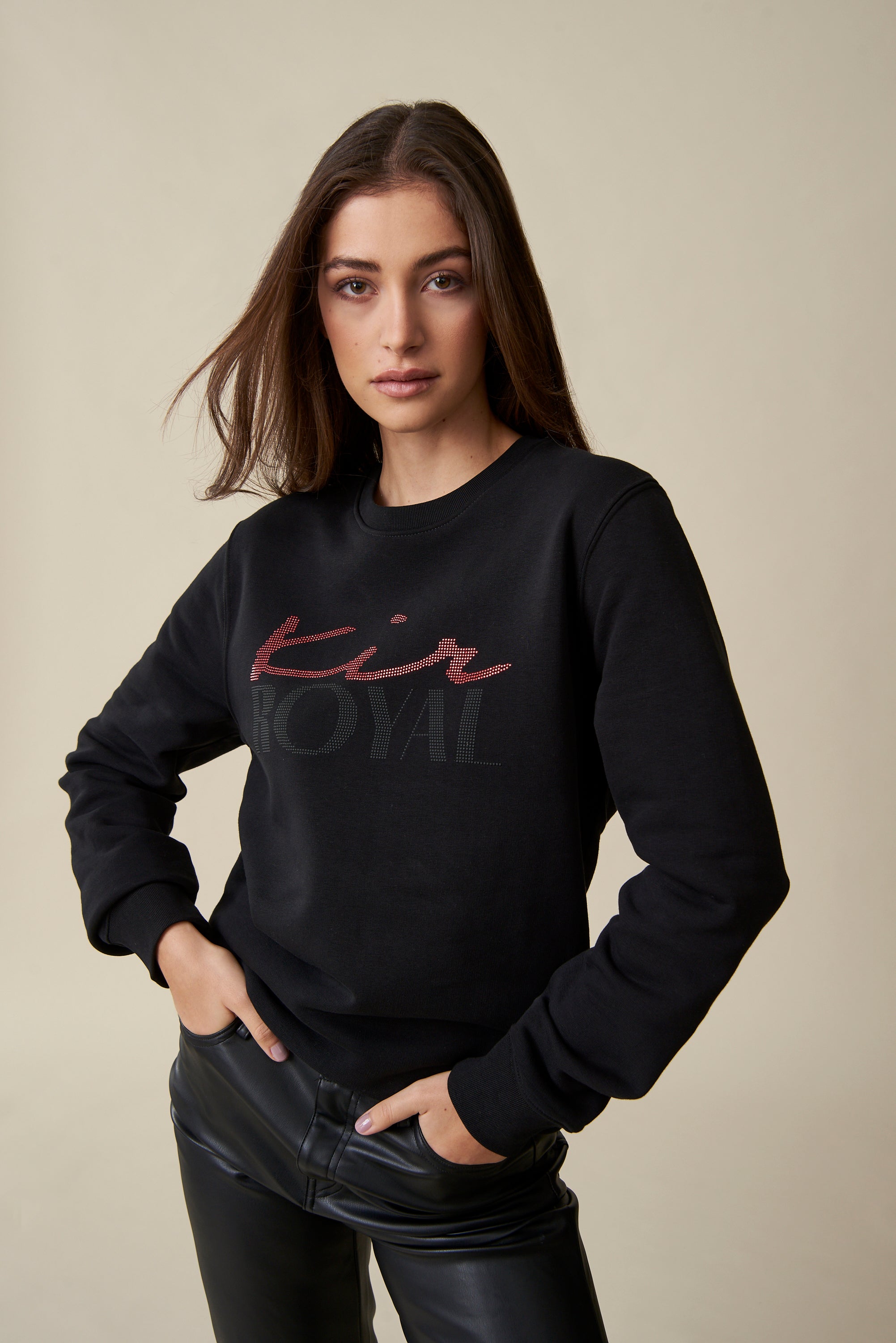 Kir Royal Sweatshirt - Schwarz/Strass