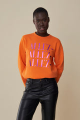 Allez Allez Allez Sweatshirt - Orange/Lila