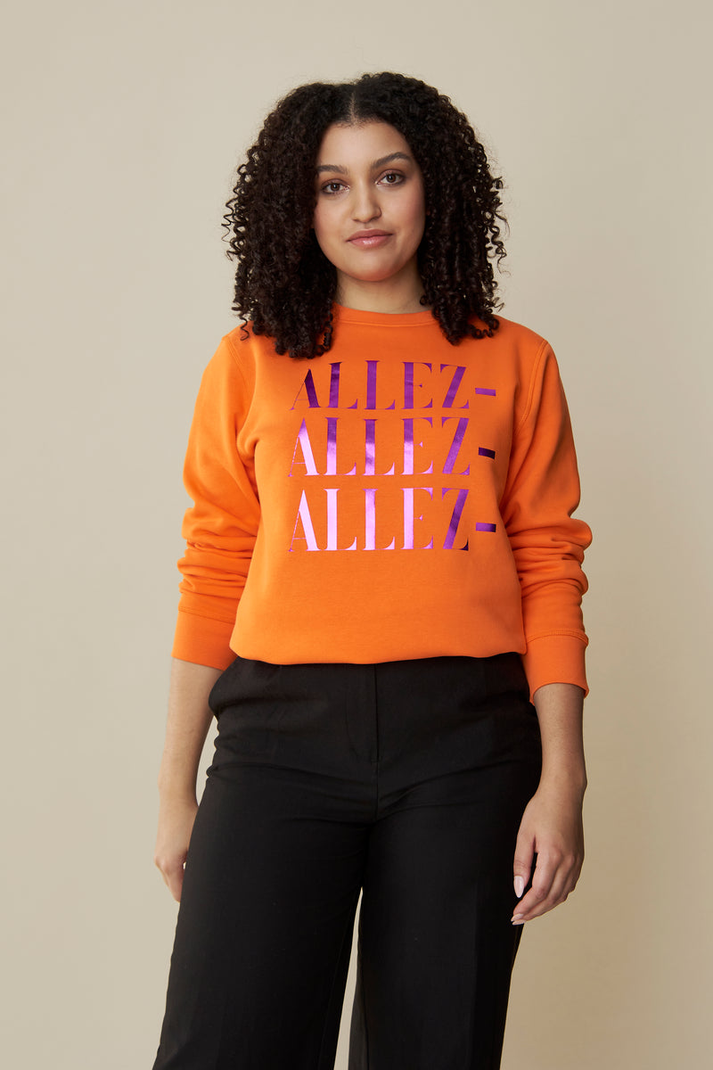 Allez Allez Allez Sweatshirt - Orange/Lila