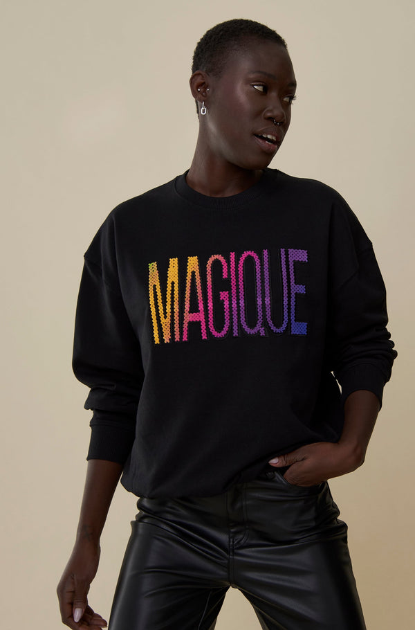 Magique Sweatshirt - Schwarz/Farbverlauf