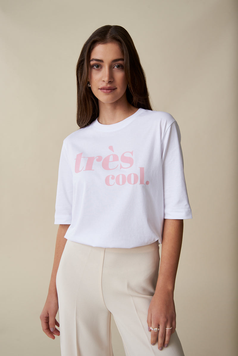 Très Cool T-Shirt - Weiß/Rosa
