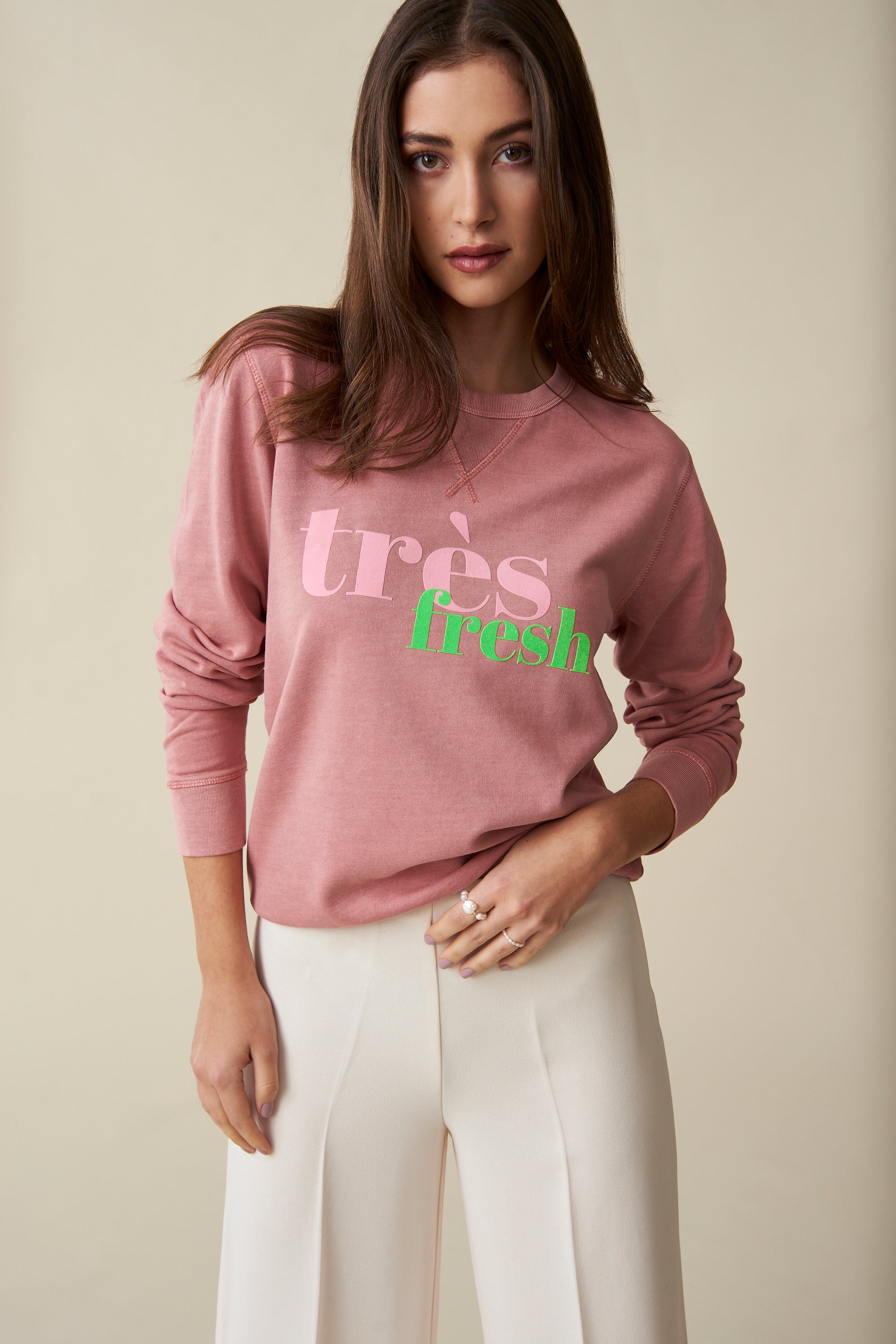 Très Fresh Sweater - Vintage Rose/Green 