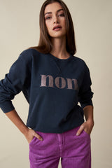 Non. Sweater- Grey Vintage/Glitter