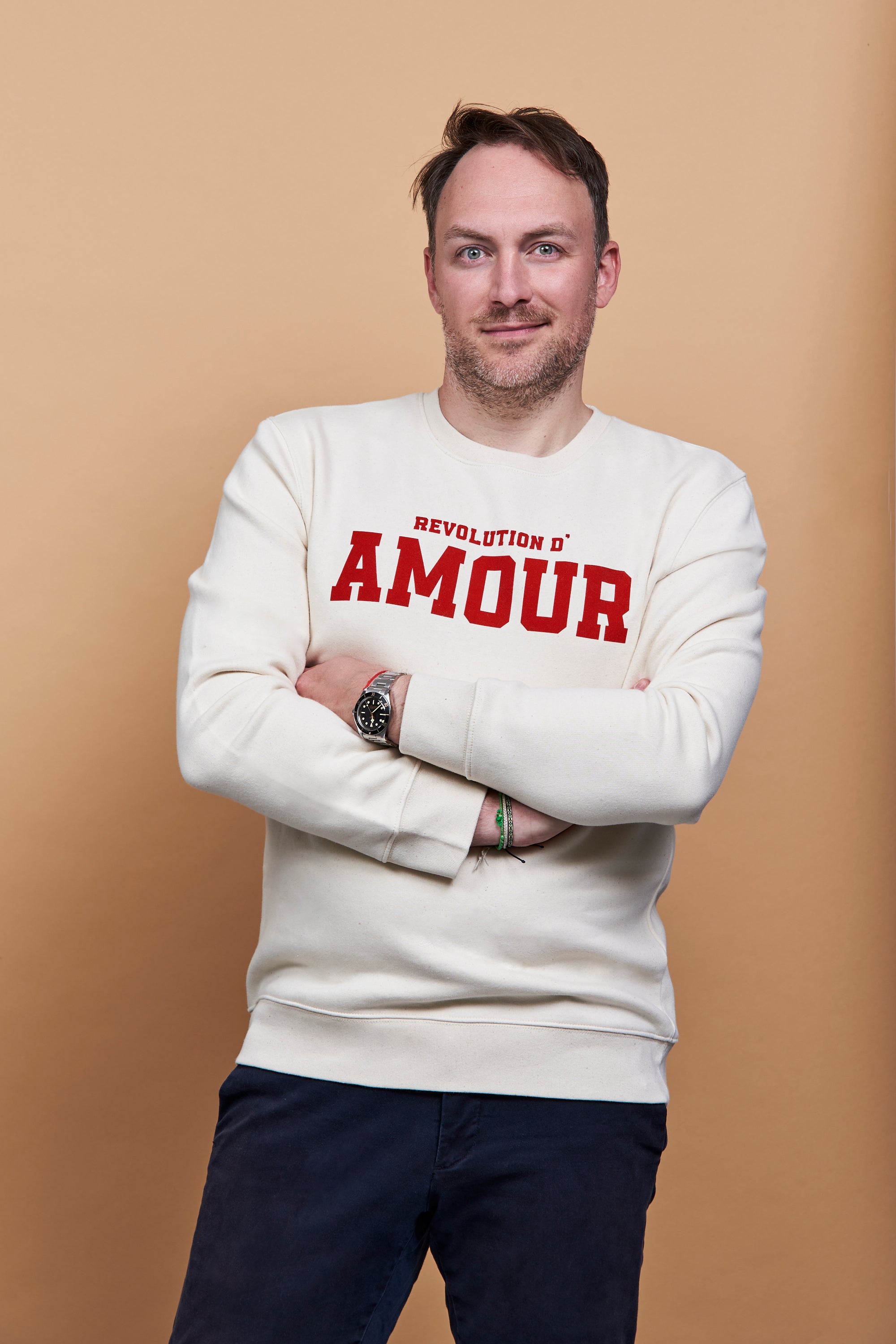 BONJOUR BEN revolution d'amour Sweater - offwhite I rouge
