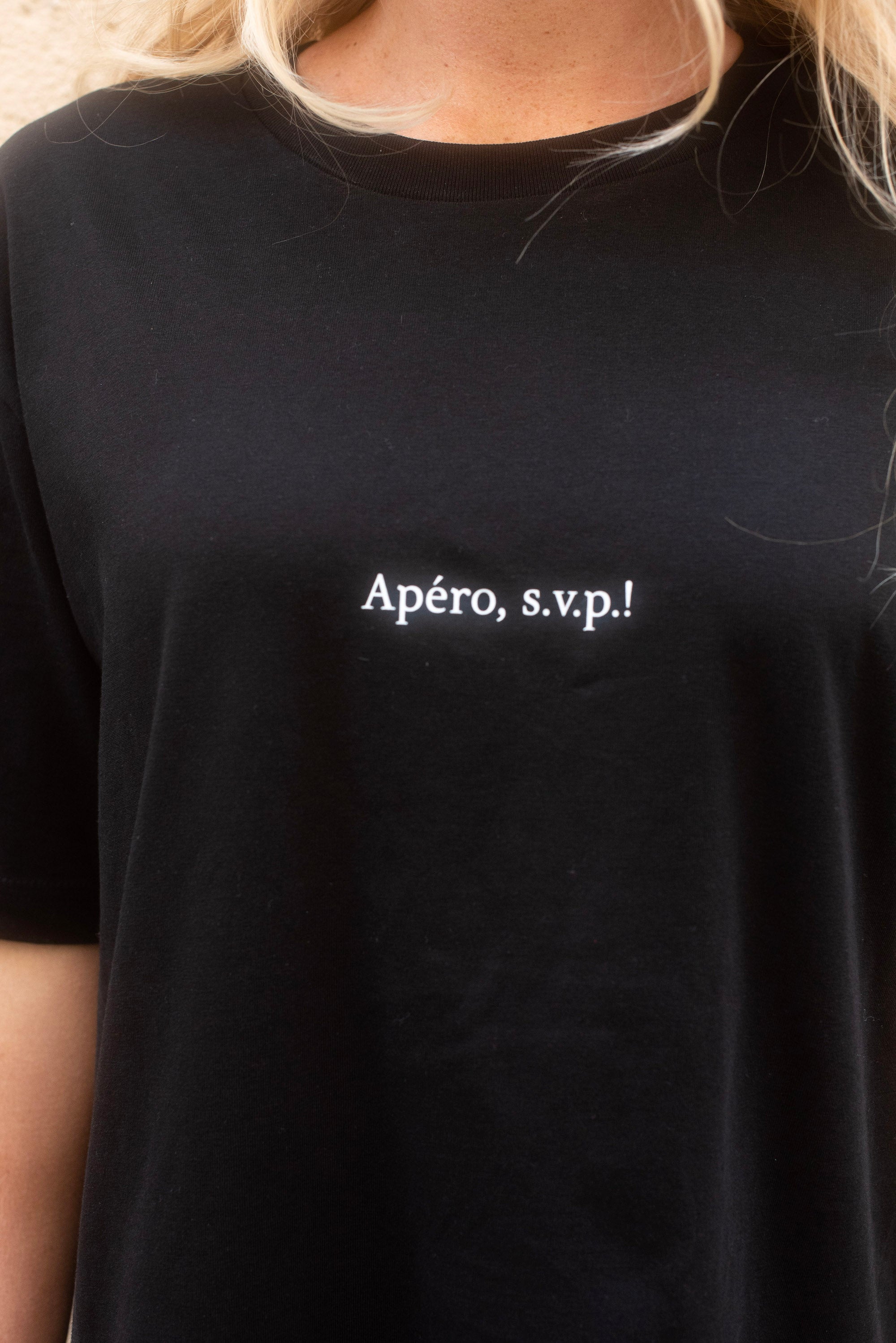 Apéro s. v. p. T-Shirt - Schwarz/Weiß