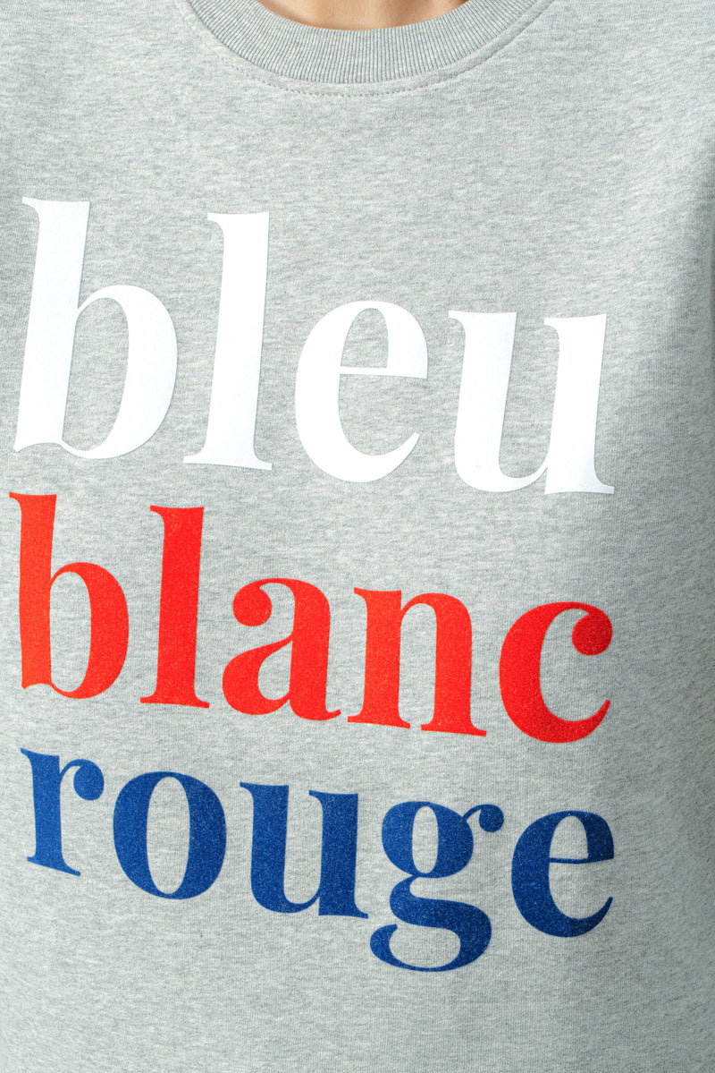 Bleu Blanc & Rouge Sweater -  Grey- Tricolore