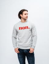 Non. Sweatshirt - Grau/Rot