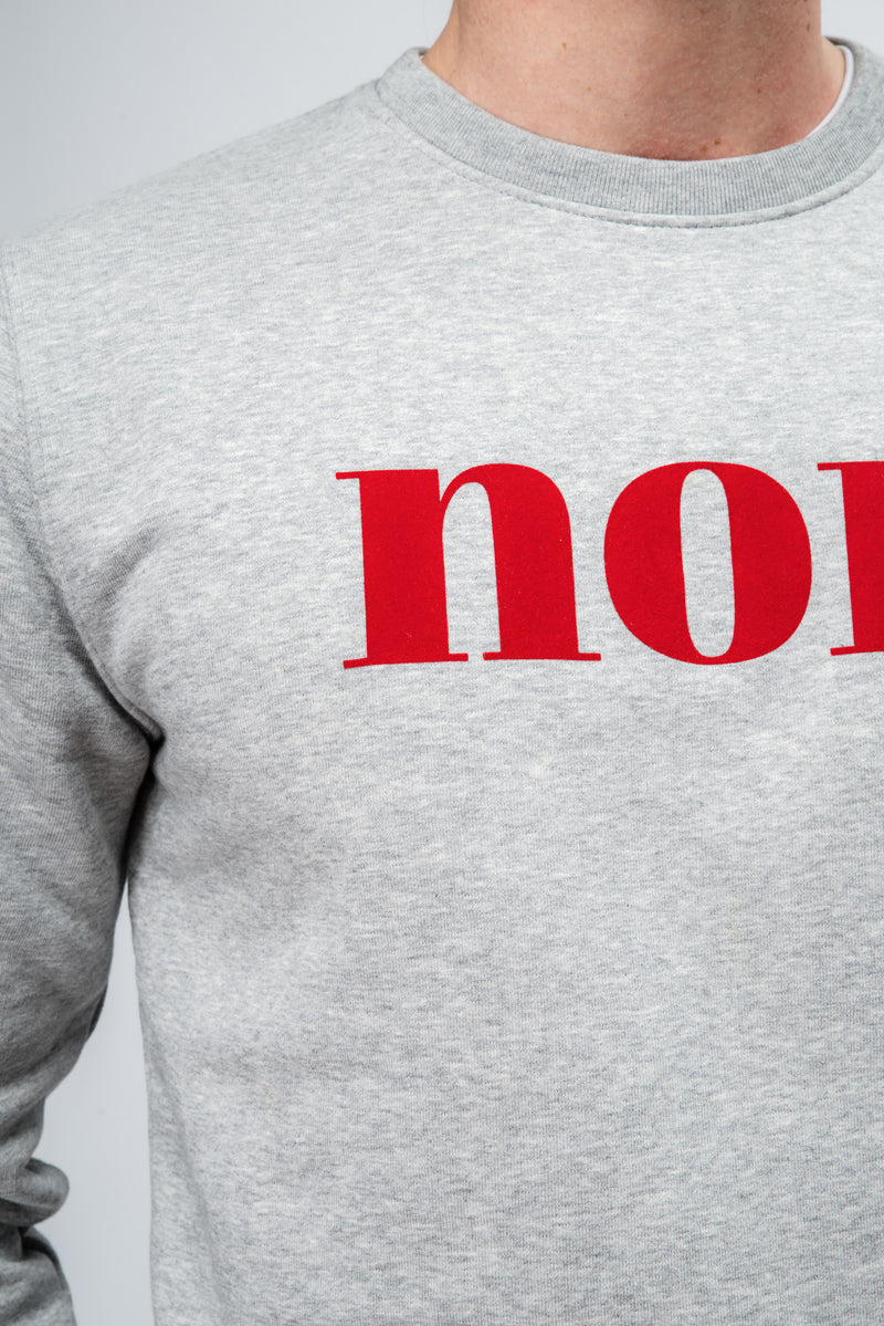 Non.  Sweater - Grey/Red