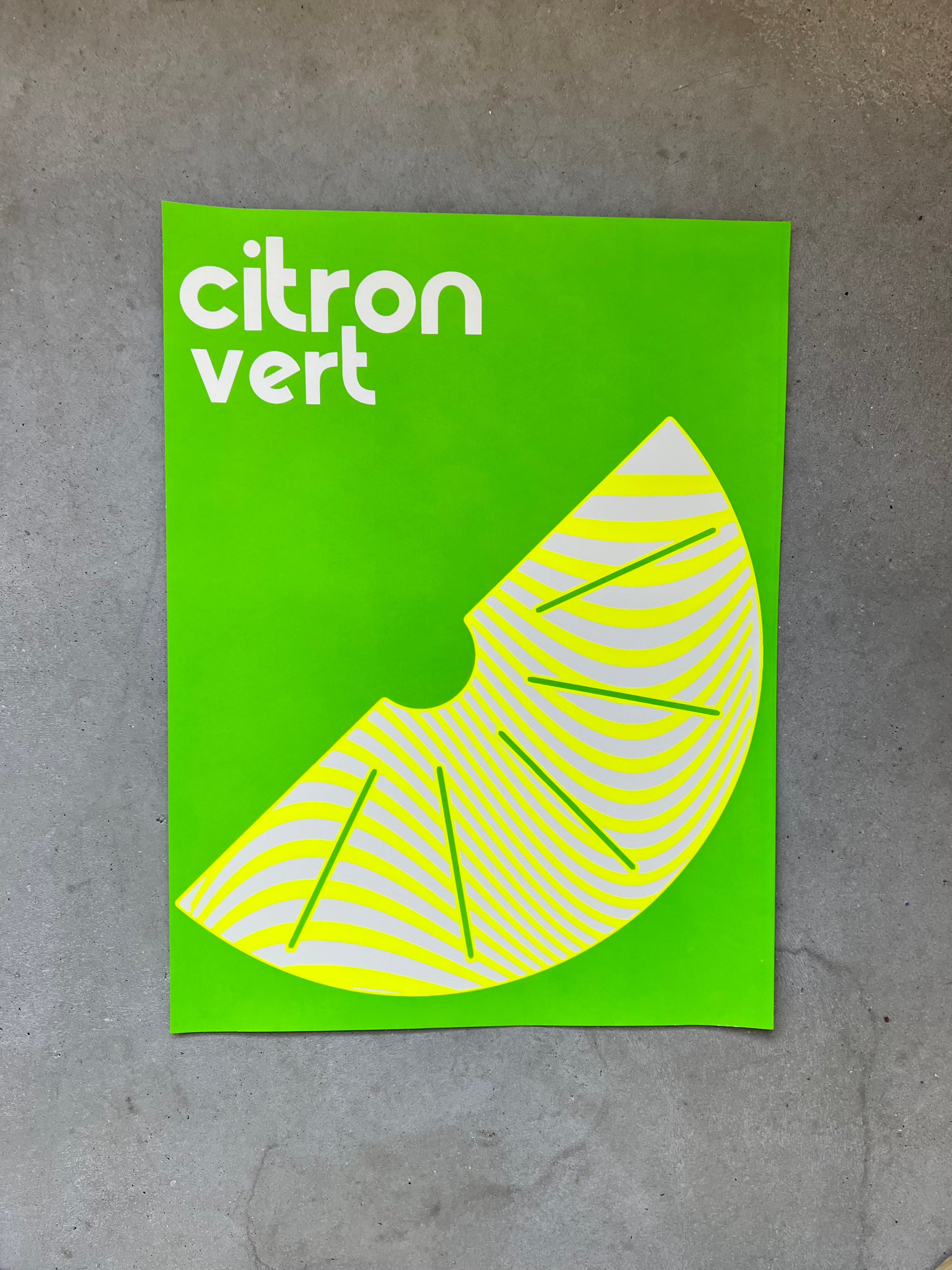 Druck CITRON VERT - 50 x 70 cm / NEON