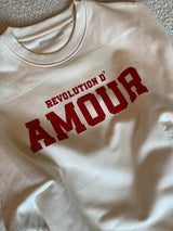 Revolution D'amour Sweatshirt  - Offwhite/Rot