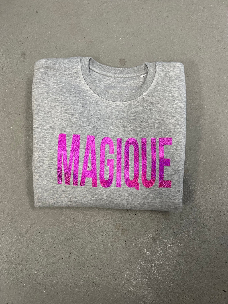 Magique Sweater - Grey/Glitter Pink 
