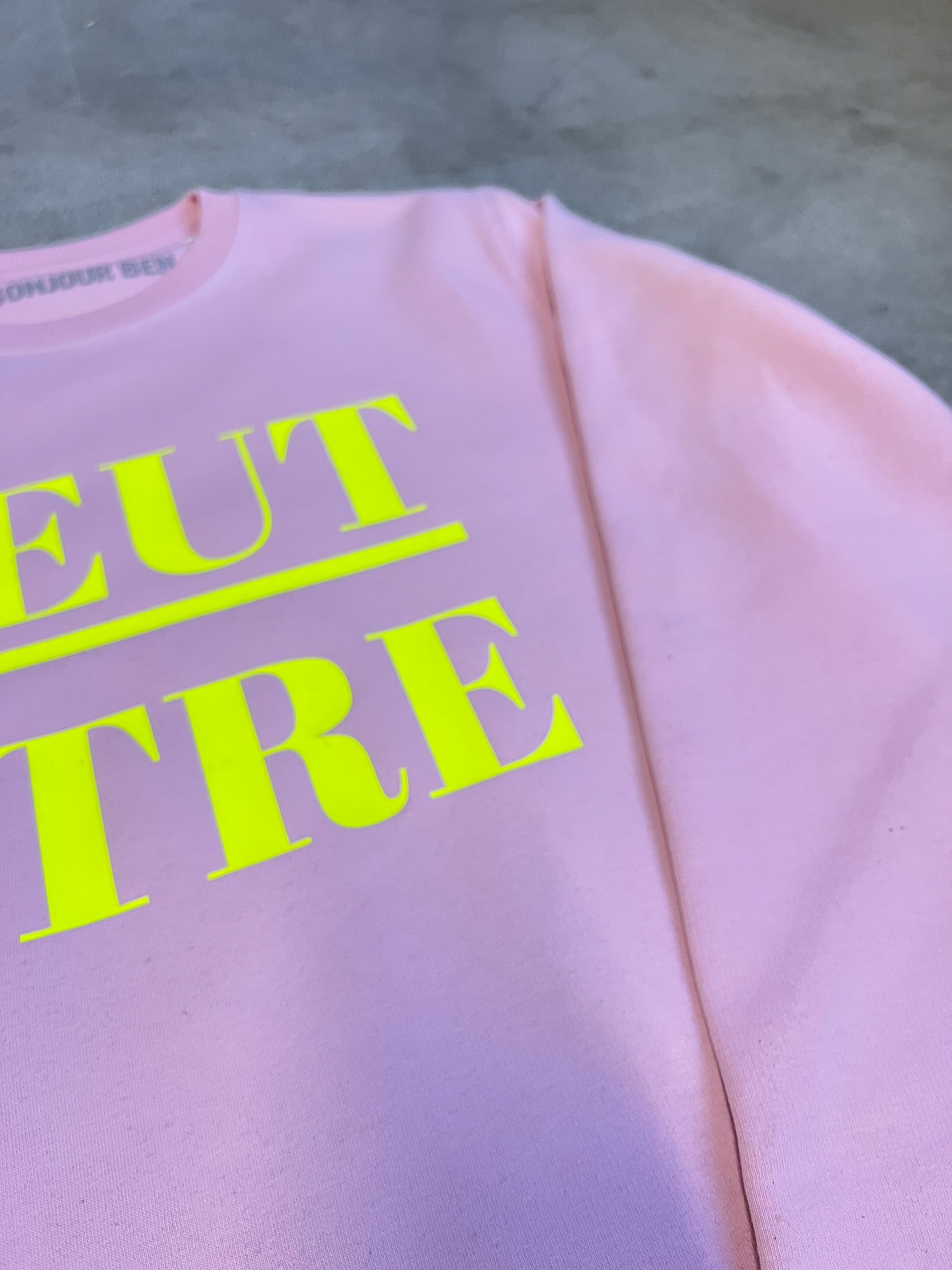 Peut-Être Sweatshirt - Rosa/Neon Gelb