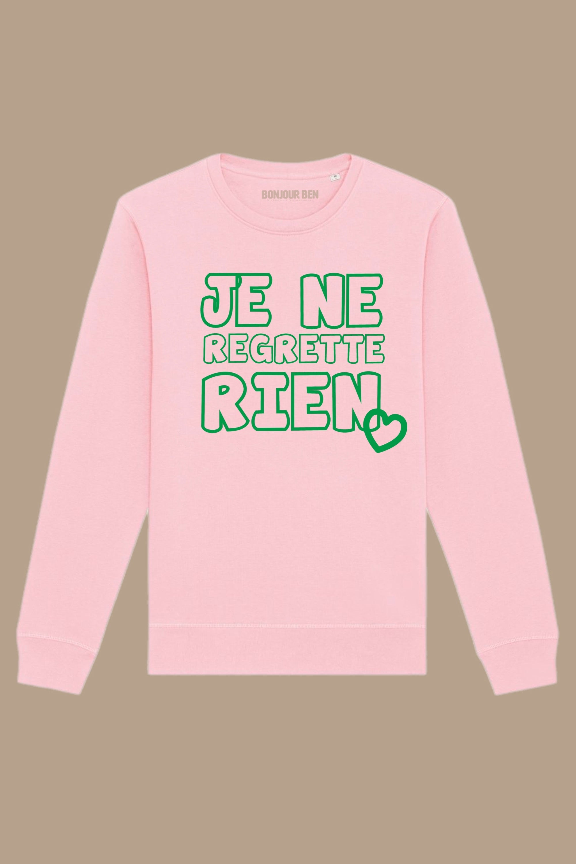 Je ne regrette rien Sweatshirt - Rosa/Grün