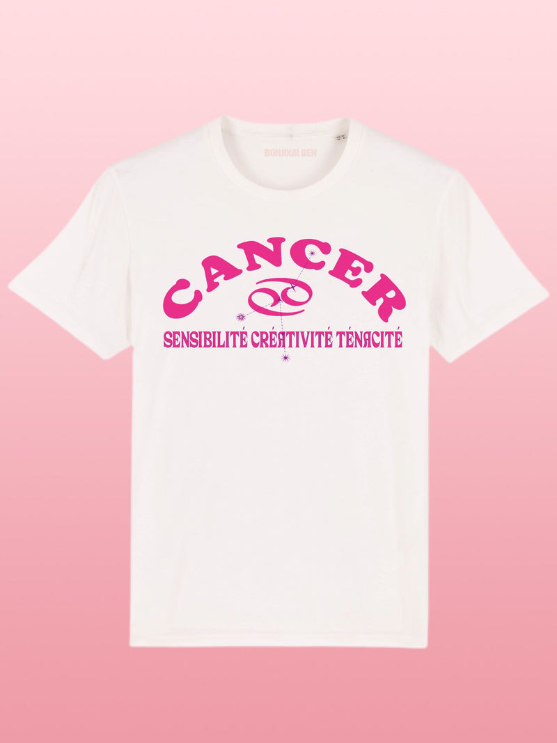 Sternzeichen T-Shirt Krebs - Weiß/Pink