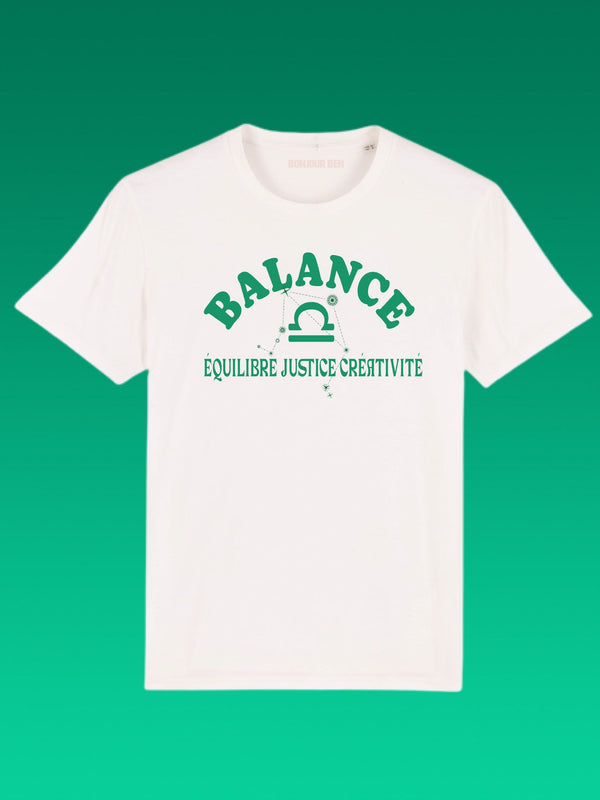 Zodiac signs T-Shirt Balance - White/Green 