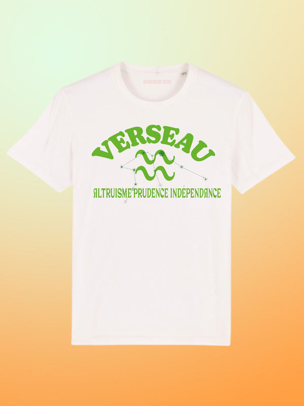 Sternzeichen T-Shirt Wassermann - Weiß/Grün