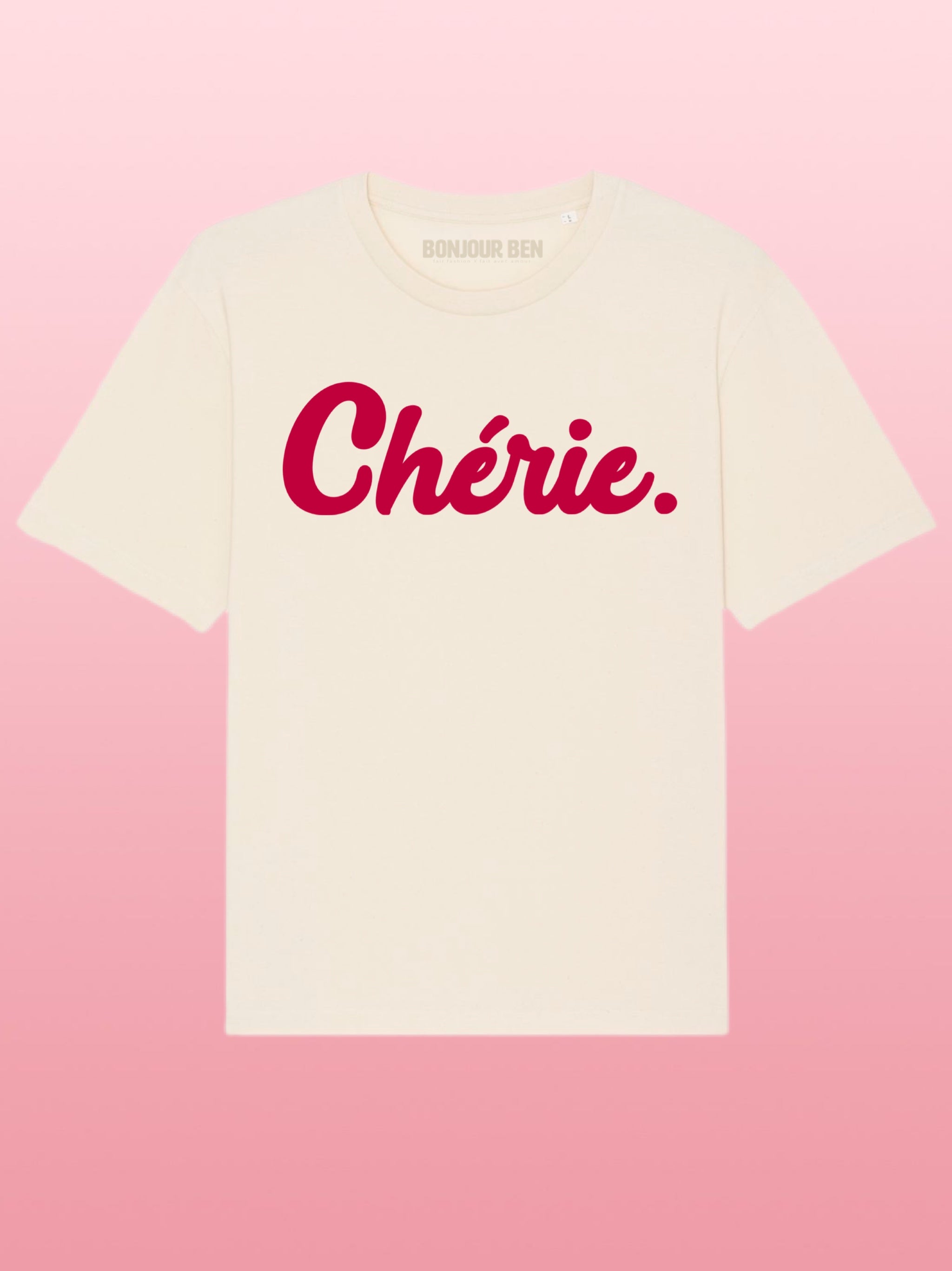 Chérie T-Shirt - Offwhite/Rot