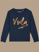 Voilà Sweatshirt - Blau/Glitzer Gold