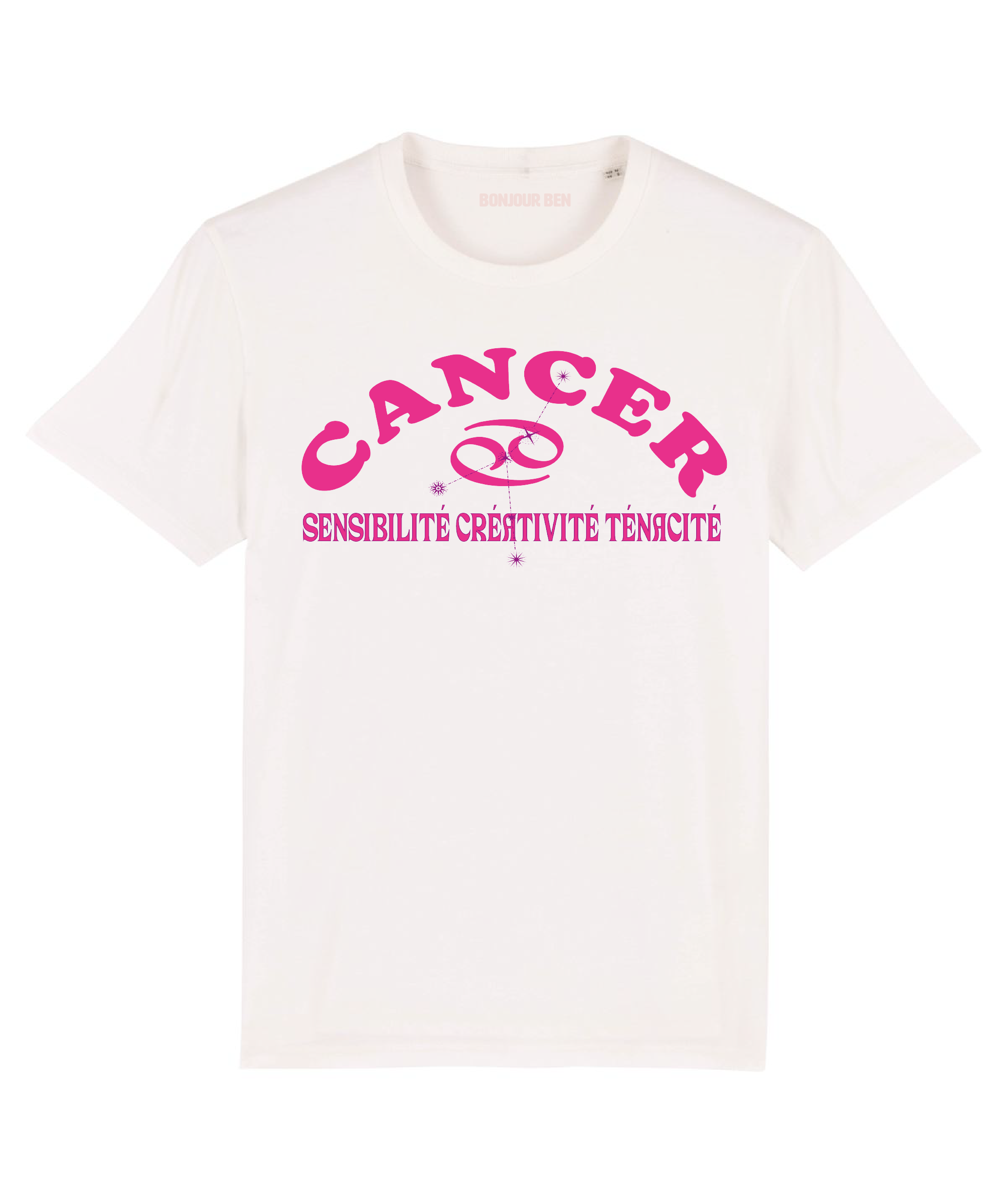 Zodiac signs T-Shirt Cancer - White/Pink