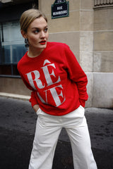 Rêve Sweater - Red/Glitter Silver 