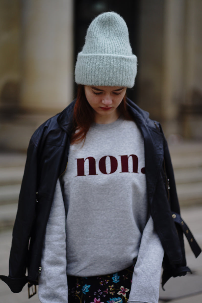 Non. Sweater - Grey/Bordeaux 