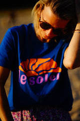 Le Soleil T-Shirt - Blau, Gelb & Flieder