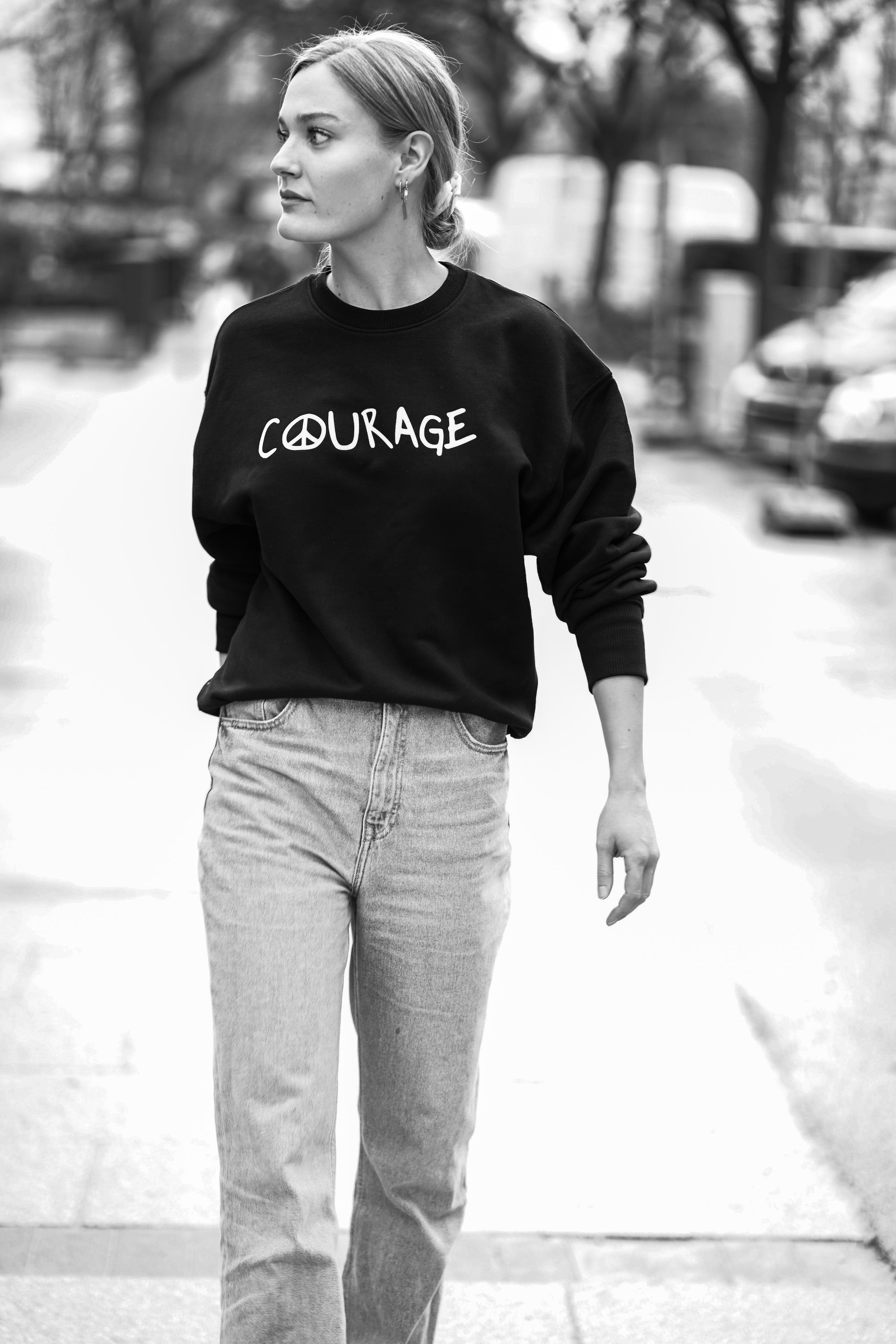 Courage Sweater - Black/White 