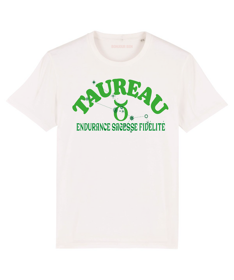 Zodiac signs T-Shirt Taurus - White/Green 
