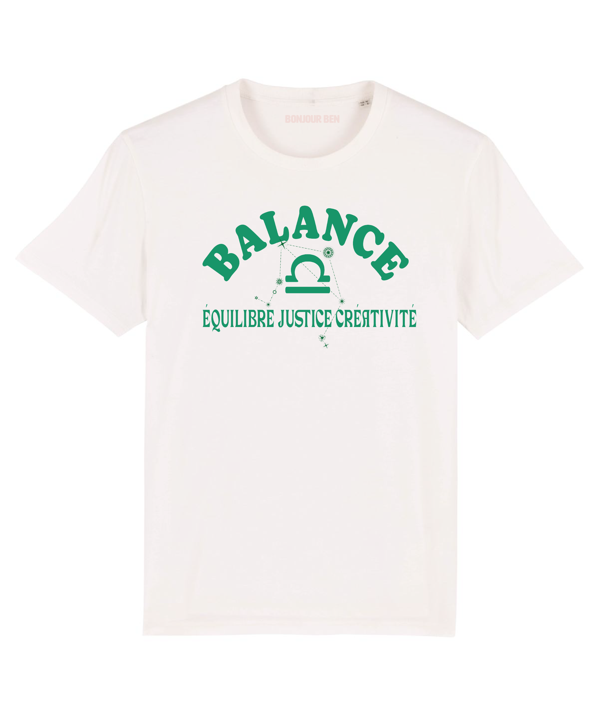 Zodiac signs T-Shirt Balance - White/Green 