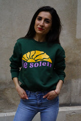 BONJOUR BEN le soleil Sweater I green &amp; sunset