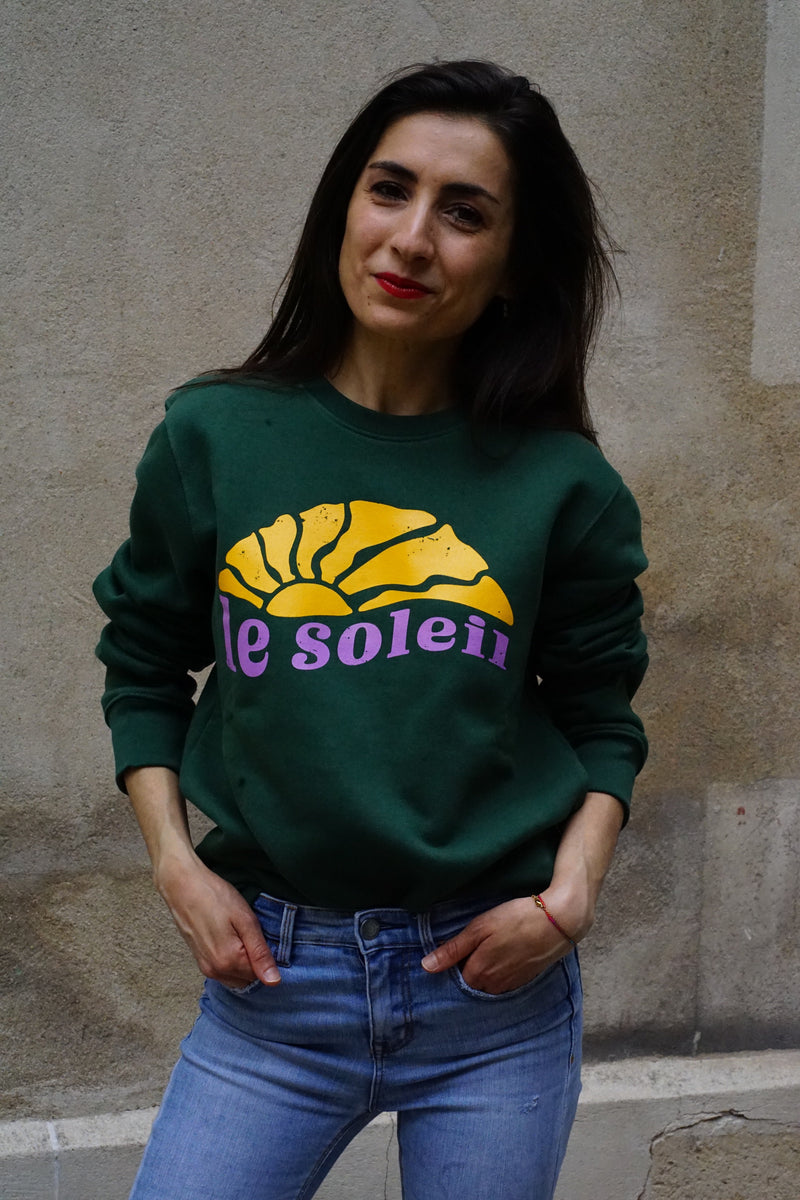 Le Soleil Sweatshirt - Grün/Sunset