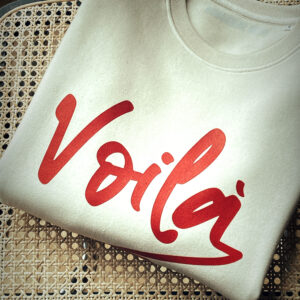 Voilà Sweater – creme / kirschrot