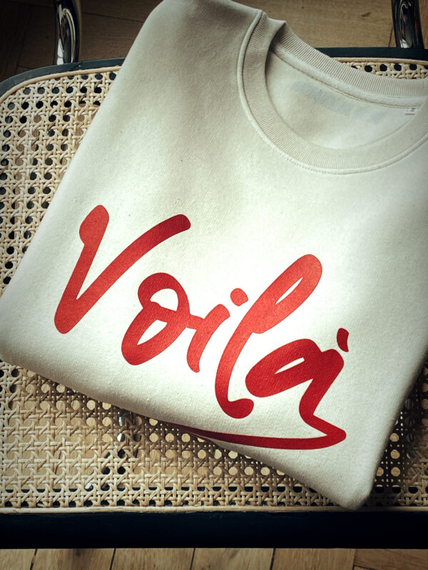 Voilà Sweater – creme / kirschrot