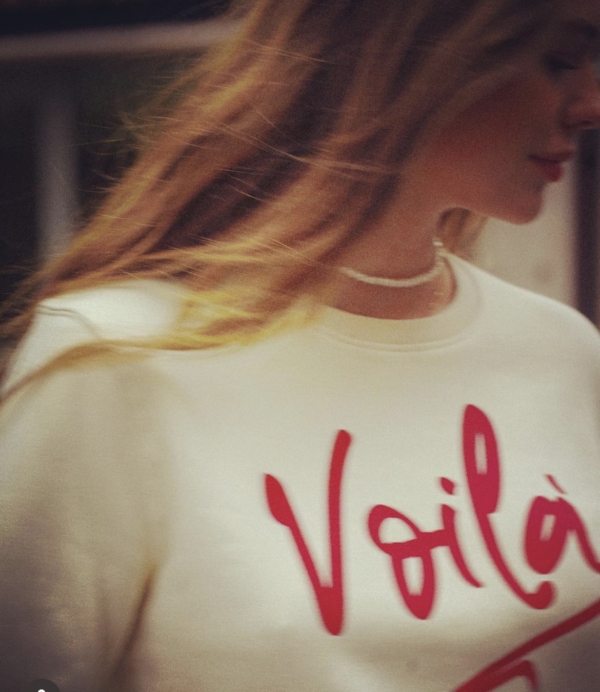 Voilà Sweater – creme / kirschrot – Bild 2