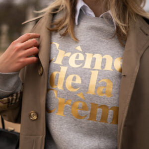 Crème de la Crème Sweater – Heather Grey / Gold