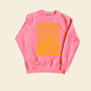 Je m'appelle soleil sweatshirt - Koralle / Neon Orange