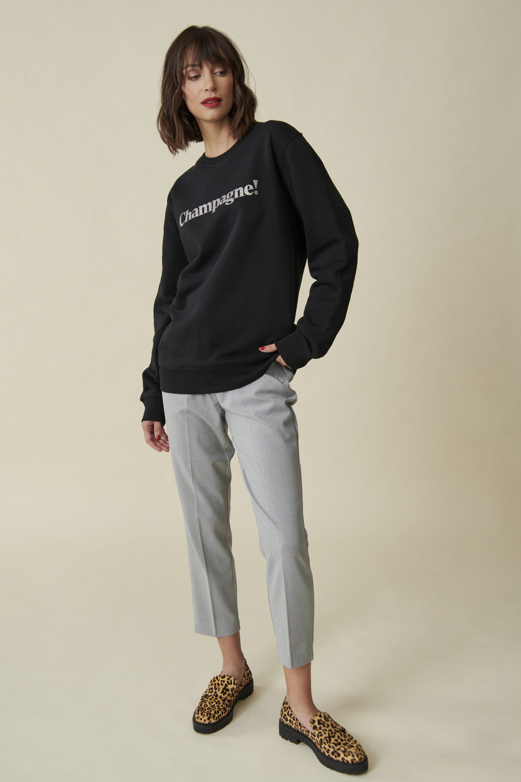 champagne. Sweater – schwarz/ glitzer – Bild 2