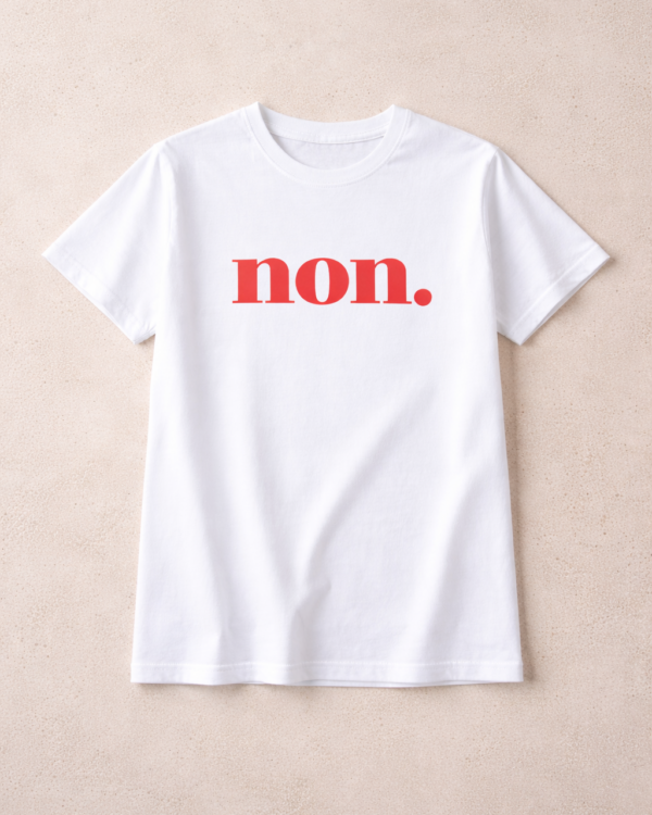 non. T-Shirt – weiß / rot