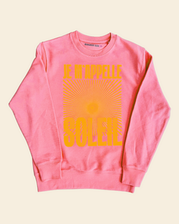Je m'appelle soleil Sweatshirt – koralle / neonpink · Größe XXL
