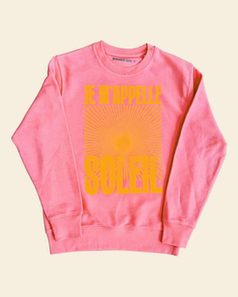 Je m'appelle soleil Sweatshirt – koralle / neonpink · Größe XXL