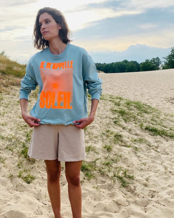 Je m'appelle soleil aloe / neon orange · Größe S
