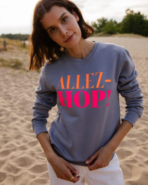 Allez-Hop Sweatshirt – Anthrazit / Neon · Größe XXL