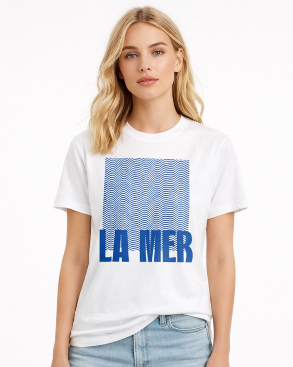 La Mer T‑Shirt – weiß / blau