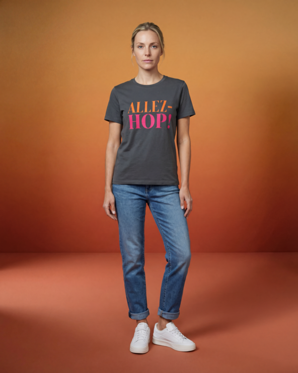ALLEZ-HOP ! T-Shirt – anthrazit / neon